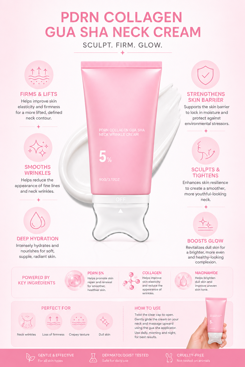 PDRN Collagen Gua Sha Neck Cream